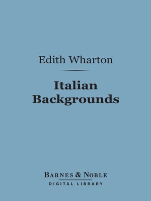 cover image of Italian Backgrounds (Barnes & Noble Digital Library)